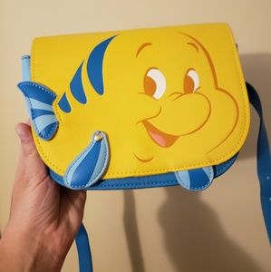Disney loungefly flounder little mermaid hip pack
